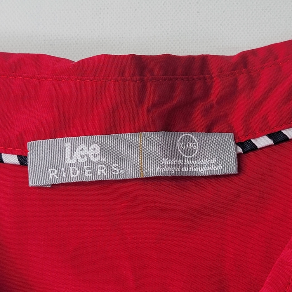 Riders by Lee Indigo Easy Care 3/4 Sleeve Woven Shirt Size XL - Picture 5 of 8